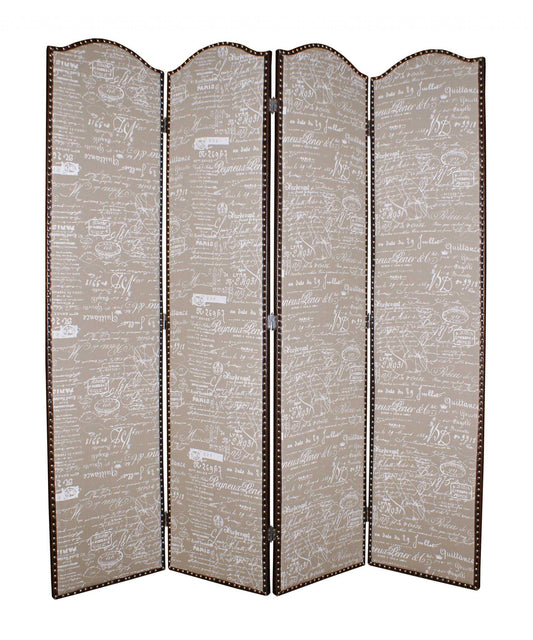 80 X 84 Tan Wood Galore Screen - Homeroots - Flyclothing LLC