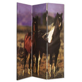 48" X 72" Multi Color Canvas Screen With Nurturing Mare - Homeroots