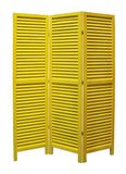 48 X 67 Yellow Wood Shutter - Screen - Homeroots - Flyclothing LLC