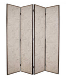 84 X 84 Tan Wood & Fabric Screen - Homeroots - Flyclothing LLC