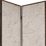 84 X 84 Tan Wood & Fabric Screen - Homeroots - Flyclothing LLC