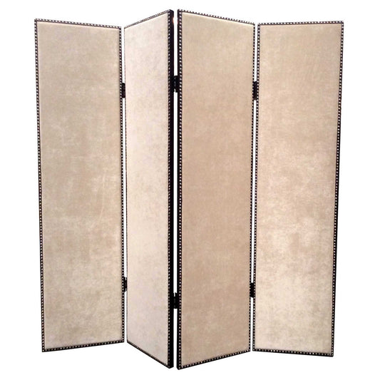 84 X 84 Beige Wood & Fabric Chateau Screen - Homeroots - Flyclothing LLC