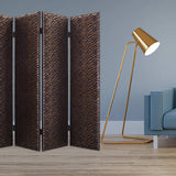 84 X 84 Bronze Wood & Fabric Screen - Homeroots - Flyclothing LLC