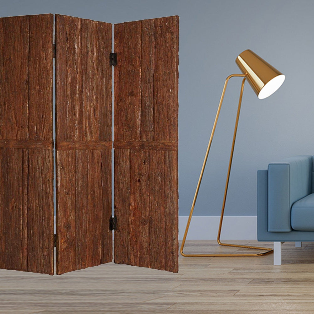 62" X 72" Brown Wood Tahoe Screen - Homeroots