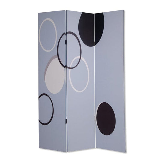 48" X 72" Muti Color Black Metal 3 Panel Screen - Homeroots