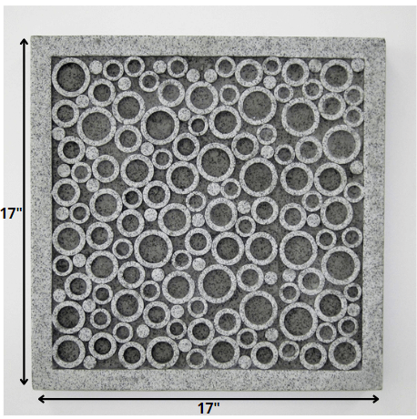 17" X 17" X 2" Brown Sandstone Square Bubble Design - Wall Decor - Homeroots - Flyclothing LLC