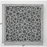 17" X 17" X 2" Brown Sandstone Square Bubble Design - Wall Decor - Homeroots - Flyclothing LLC