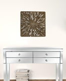 19" X 19" X 2" Brown Square Rotten Wood Wall Decor - Homeroots