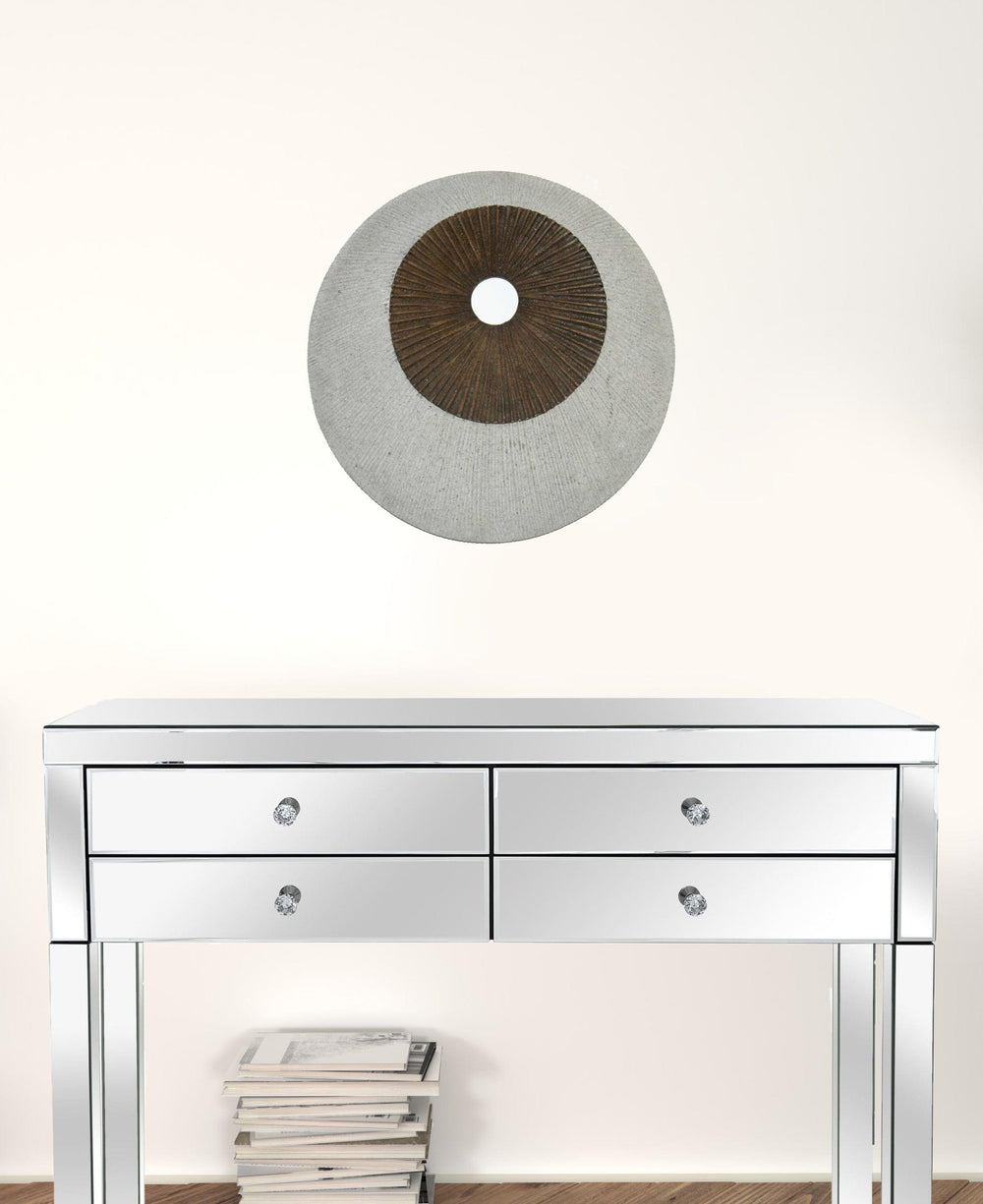 19" X 19" X 2.5" Grey And Brown Stone Wall Decor - Homeroots - Flyclothing LLC