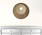 14" X 14" X 2" Brown Round Ribbed Wall Plaque - Homeroots - Flyclothing LLC