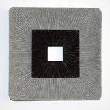 Brown & Gray Square Ribbed Minimalistic Wall Art - Homeroots - Flyclothing LLC