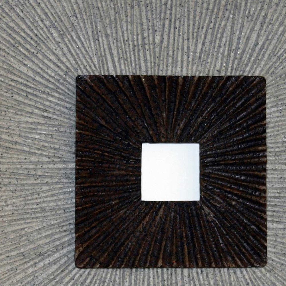 Brown & Gray Square Ribbed Minimalistic Wall Art - Homeroots - Flyclothing LLC