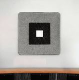 Brown & Gray Square Ribbed Minimalistic Wall Art - Homeroots - Flyclothing LLC