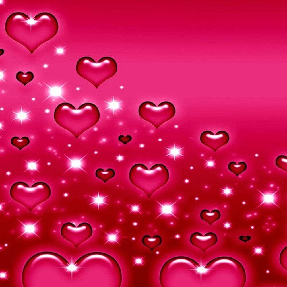 Pink Hearts Canvas Hanging Wall Art - Homeroots - Flyclothing LLC