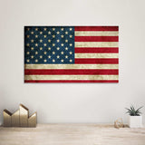 USA Flag Canvas Print Wall Art 2 Piece Set Wall Art - Homeroots - Flyclothing LLC