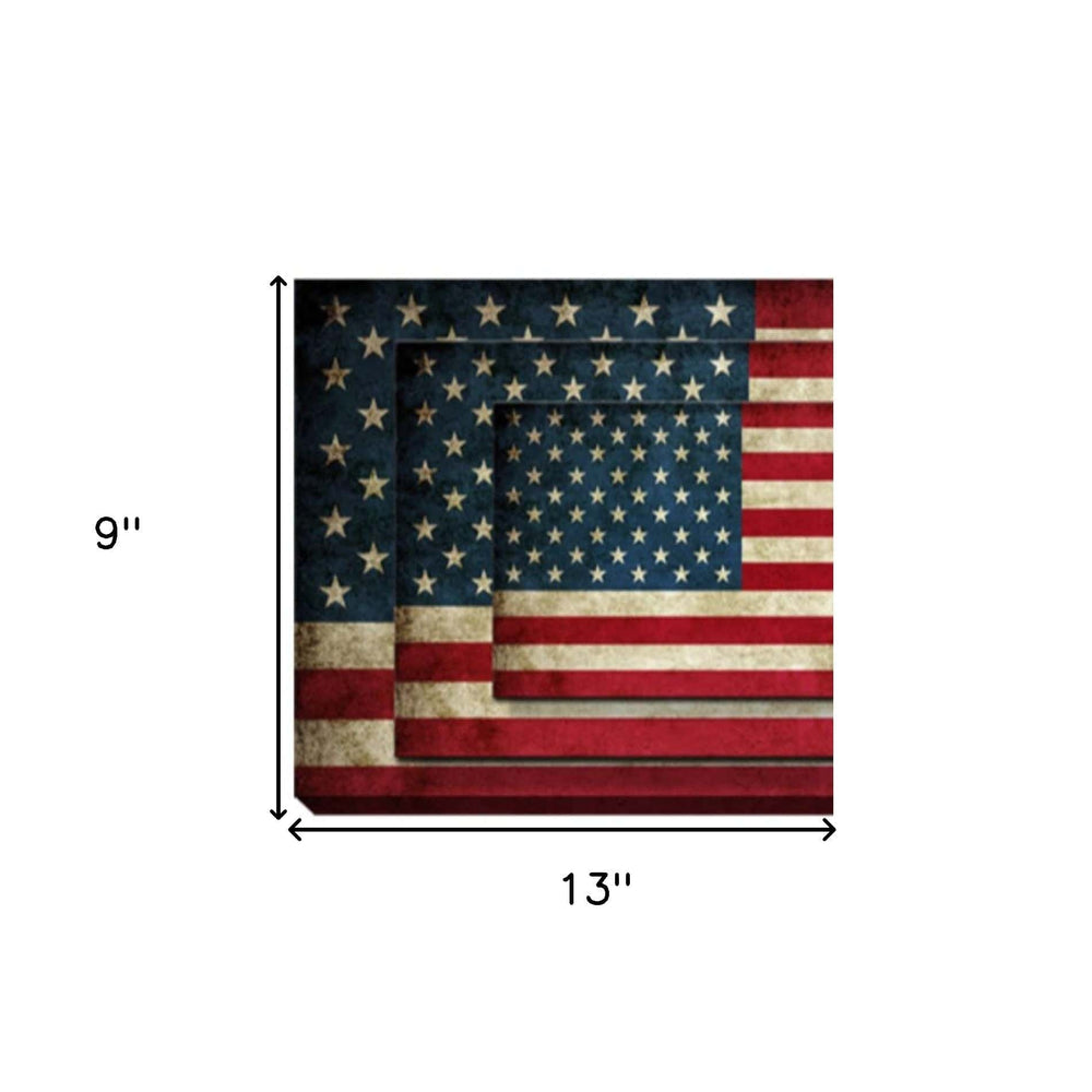 Set Of Four American Flag Print Wall Art - Homeroots - Flyclothing LLC