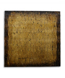 24" X 24" X 1" Raw Wood Look Gold Finish Square Wall Art Medium - Homeroots - Flyclothing LLC