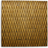 36" X 36" X 1" Raw Wood Look Gold Finish Square Wall Art - Homeroots - Flyclothing LLC