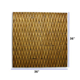36" X 36" X 1" Raw Wood Look Gold Finish Square Wall Art - Homeroots - Flyclothing LLC