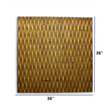 36" X 36" X 1" Raw Wood Look Gold Finish Square Wall Art - Homeroots - Flyclothing LLC