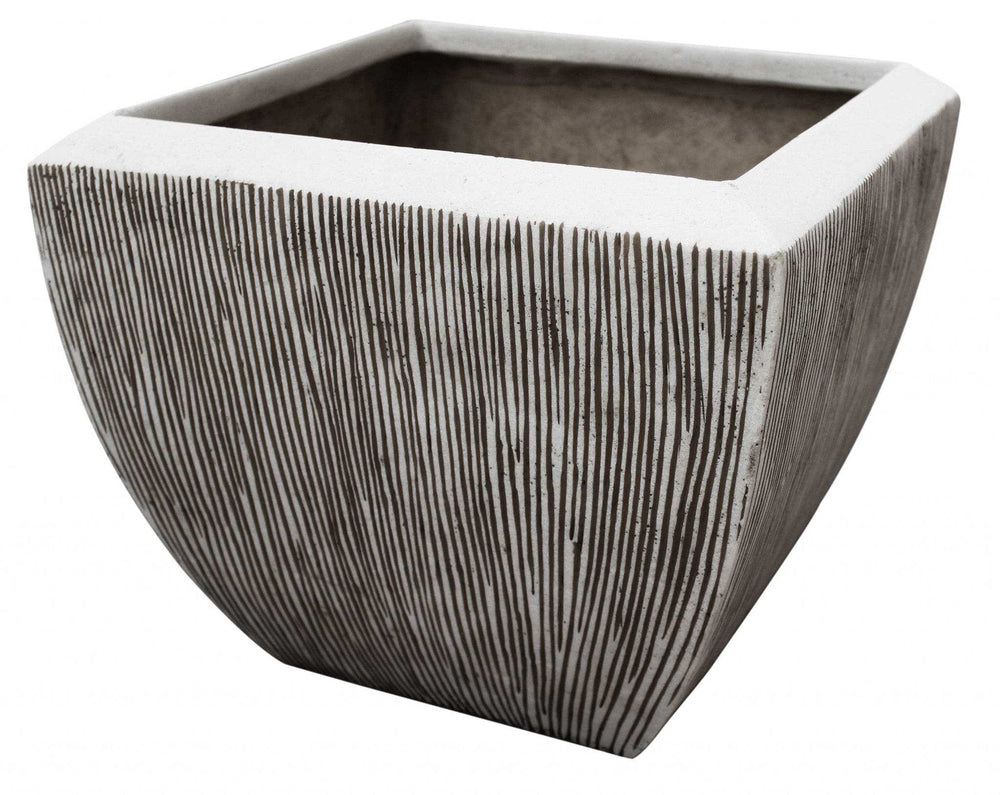 Large Distressed And Ribbed Flower Pot Planter - Homeroots - Flyclothing LLC