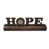 6" X 23" X 3" Brown Wood Decor Clock - Homeroots