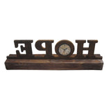 6" X 23" X 3" Brown Wood Decor Clock - Homeroots