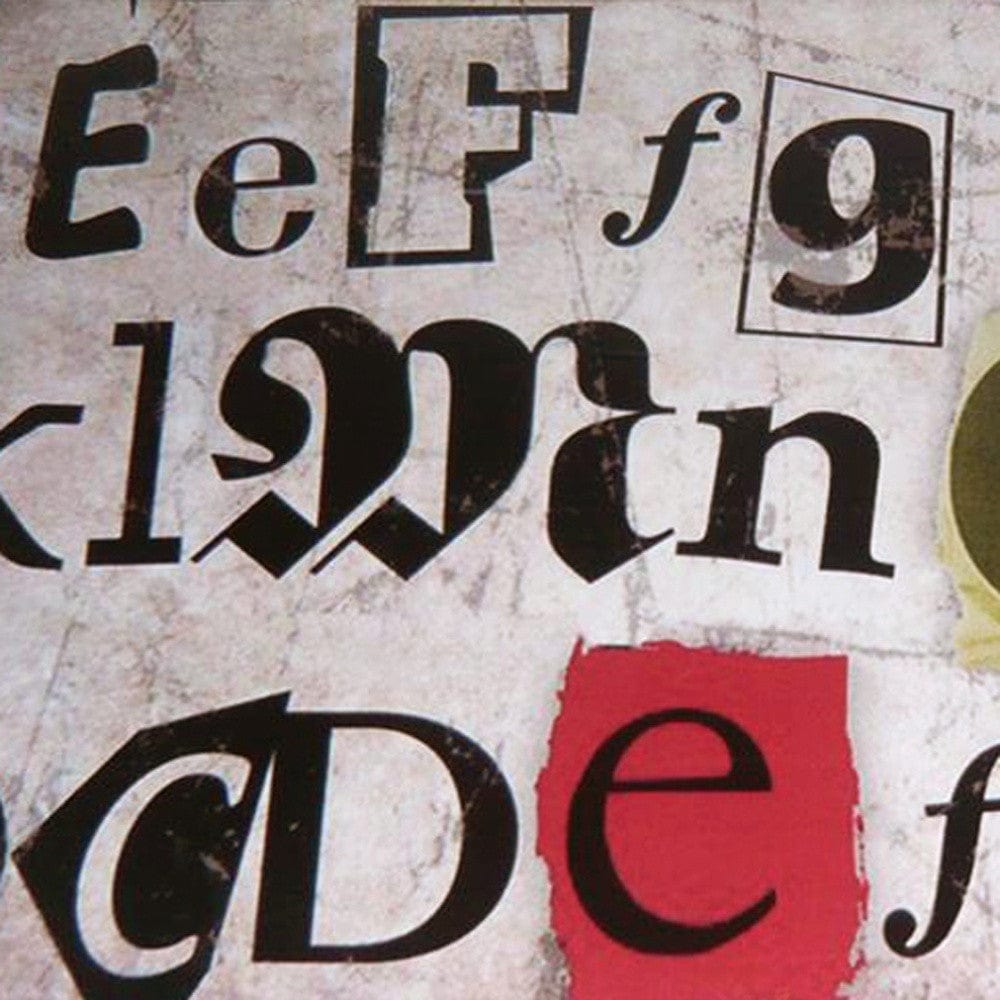 20" White Black Gold and Red Metal Abstract Serving Tray - Homeroots - Flyclothing LLC