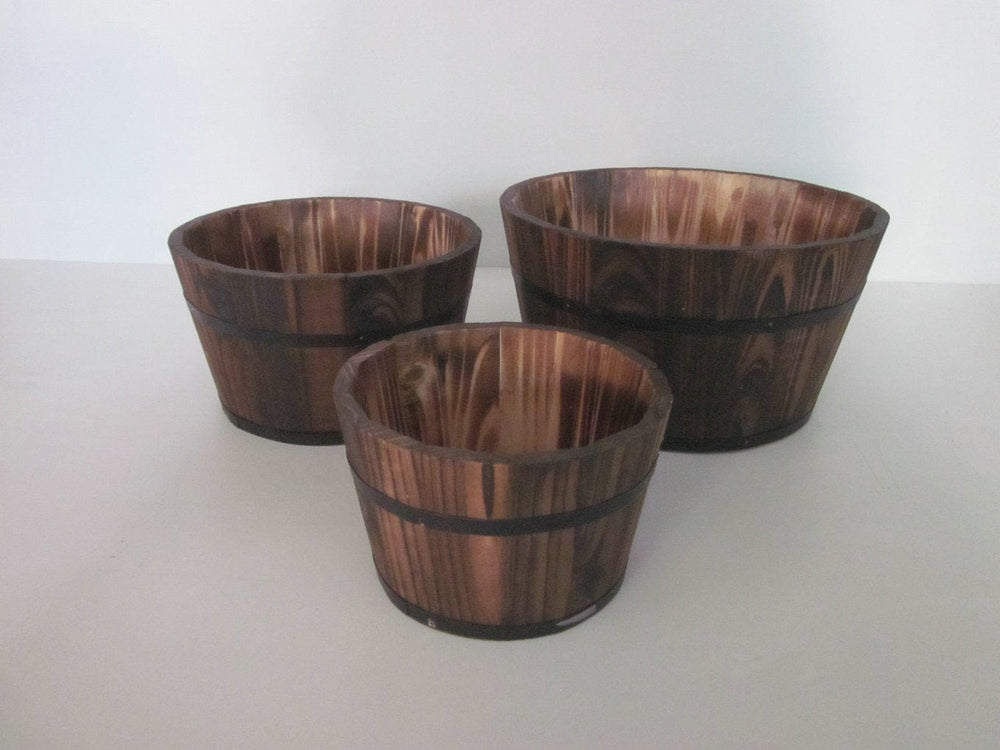 1" X 10" X 1" Brown, Wood Garden Planter - 3 Piece - Homeroots - Flyclothing LLC