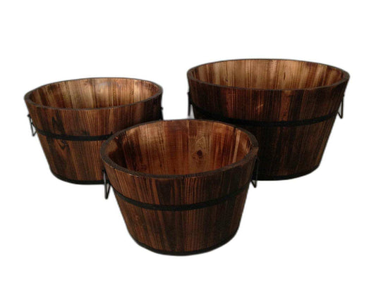 1 X 15 X 1 Brown Wood Garden Planter 3 Piece - Homeroots - Flyclothing LLC