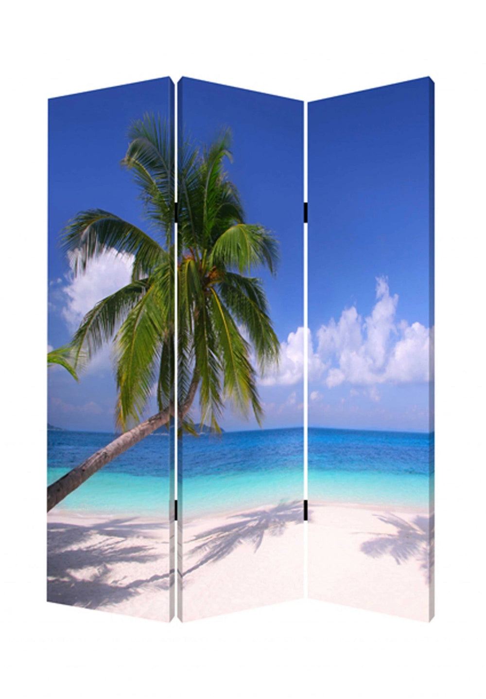 48 X 72 Multi Color Wood Canvas Paradise Screen - Homeroots - Flyclothing LLC