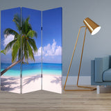 48 X 72 Multi Color Wood Canvas Paradise Screen - Homeroots - Flyclothing LLC