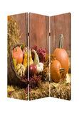 48 X 72 Multi Color Wood Canvas Harvest Screen - Homeroots - Flyclothing LLC