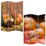 48 X 72 Multi Color Wood Canvas Harvest Screen - Homeroots - Flyclothing LLC