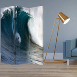 48 X 72 Multi Color Wood Canvas Wave Screen - Homeroots - Flyclothing LLC