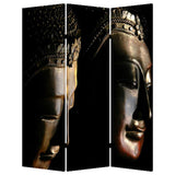 48" X 72" Multi Color Wood Canvas Budda Screen - Homeroots