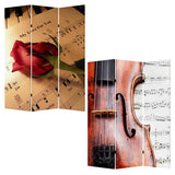 48 X 72 Multi Color Wood Canvas Music Screen - Homeroots - Flyclothing LLC