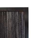 Dark Wood And Water Hyacinth 3 Panel Room Divider Screen - Homeroots - Flyclothing LLC