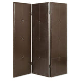 60" X 72" Brown Faux Leather Screen - Homeroots - Flyclothing LLC