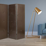 60" X 72" Brown Faux Leather Screen - Homeroots - Flyclothing LLC