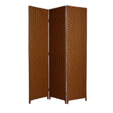 54" X 72" Dark Brown Wood 3 Panel Screen - Homeroots - Flyclothing LLC