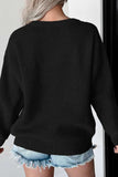 HELLO PUMPKIN Round Neck Long Sleeve Sweater - Trendsi - Flyclothing LLC