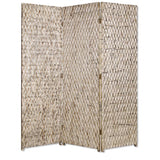 63" X 72" Silver Wood 3 Panel Screen - Homeroots - Flyclothing LLC