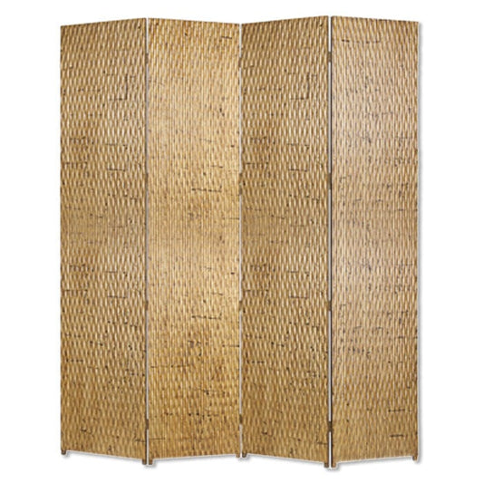 84" X 84" Gold Wood Screen - Homeroots