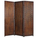 1" X 63" X 72" Brown Wood 3 Panel Screen - Homeroots - Flyclothing LLC