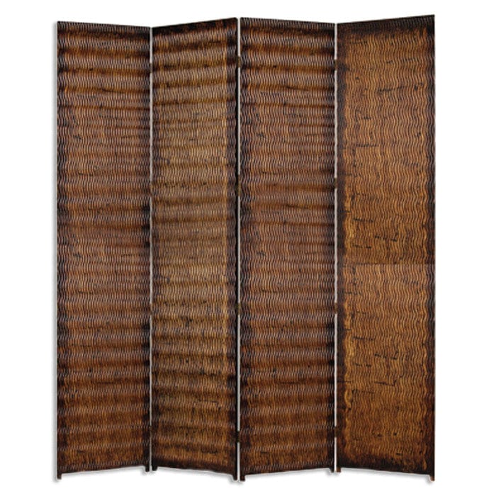 84" X 84" Brown Wood Screen - Homeroots - Flyclothing LLC