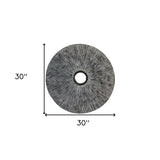 30" X 30" Contemporary Grey Round Rib Wall Art - Homeroots - Flyclothing LLC