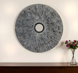 30" X 30" Contemporary Grey Round Rib Wall Art - Homeroots - Flyclothing LLC