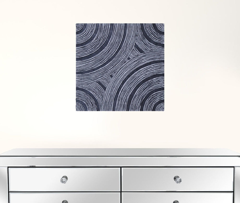 13" X 13" X 2" Gray Lined, Square - Wall Decor - Homeroots - Flyclothing LLC