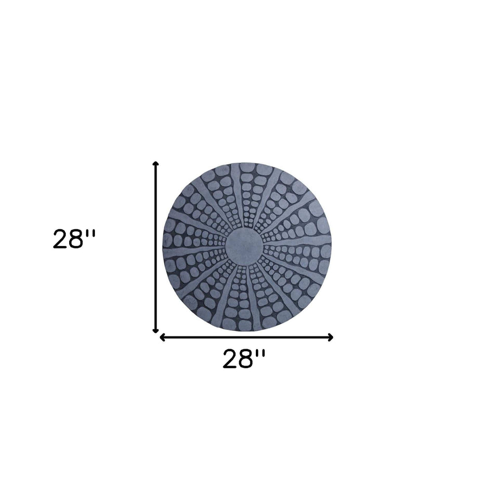 28" X 28" Gray Sandstone Round Wall Decor - Homeroots - Flyclothing LLC